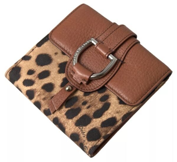 Dolce & Gabbana Brown Leopard French Flap Leather Bifold Cardholder Wallet - Image 6