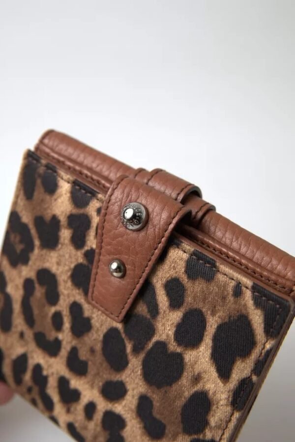 Dolce & Gabbana Brown Leopard French Flap Leather Bifold Cardholder Wallet - Image 7