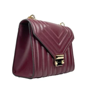 Michael Kors Whitney Medium Chain Shoulder Flap Crossbody Oxblood