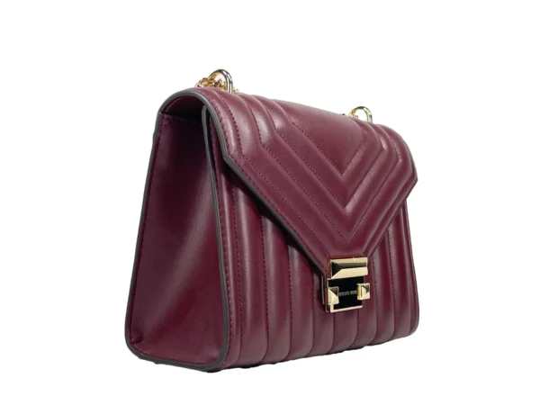 Michael Kors Whitney Medium Chain Shoulder Flap Crossbody Oxblood - Image 4