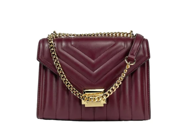 Michael Kors Whitney Medium Chain Shoulder Flap Crossbody Oxblood - Image 3