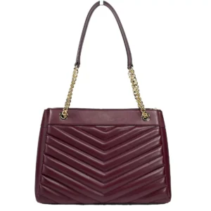 Michael Kors Whitney Medium Chain Shoulder Bag Purse Oxblood