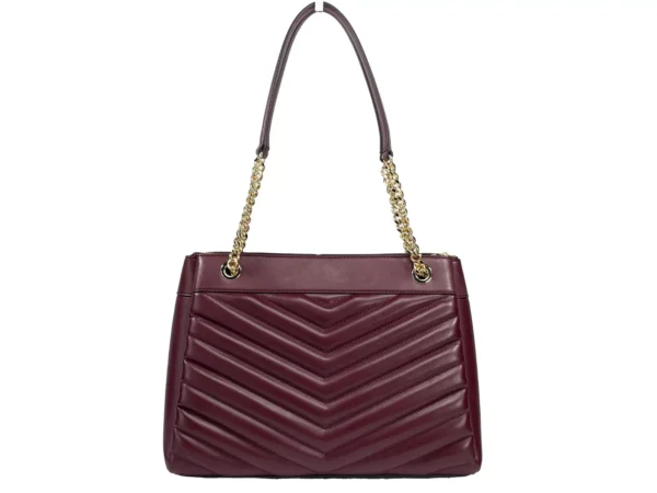 Michael Kors Whitney Medium Chain Shoulder Bag Purse Oxblood - Image 3