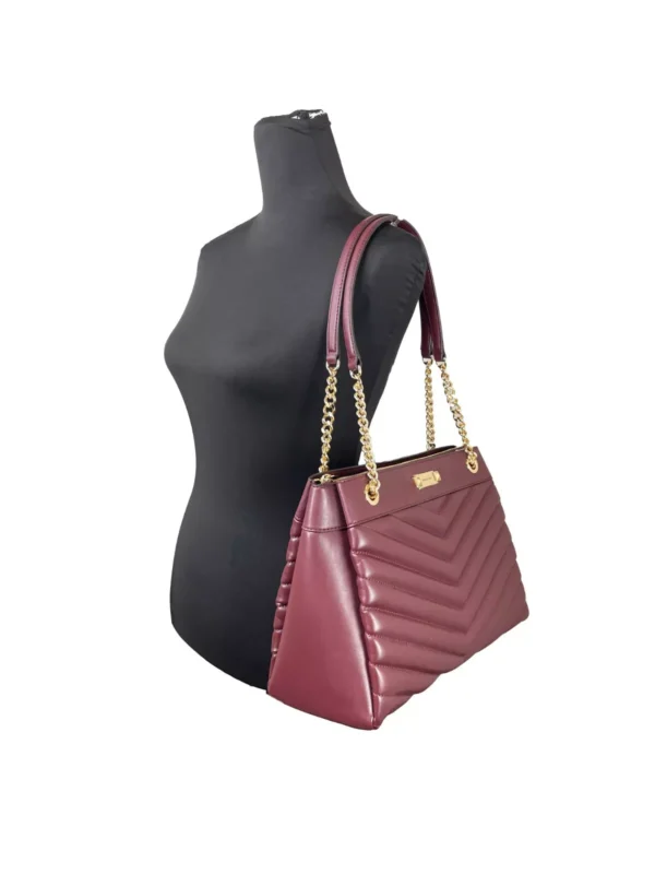 Michael Kors Whitney Medium Chain Shoulder Bag Purse Oxblood - Image 4