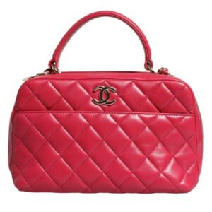 Chanel Pink Seal Matelasse Chain CC Lamb Skin Leather Bag