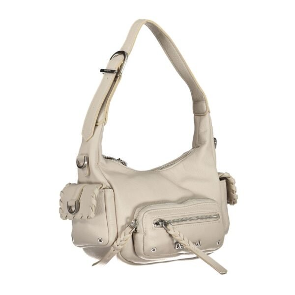 Desigual White Polyethylene Handbag - Image 3