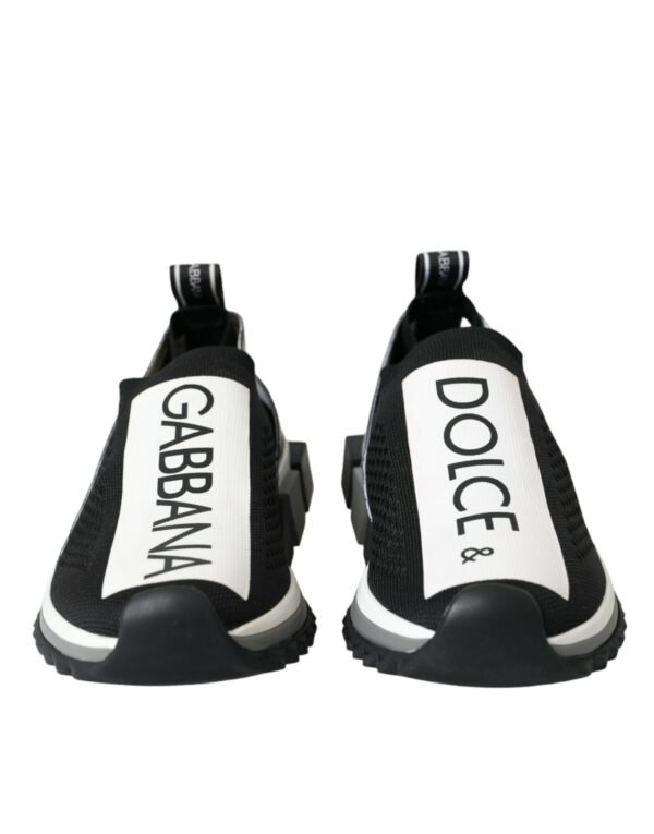 Dolce & Gabbana Black White Slip On Sorrento Sneakers Shoes - Image 2