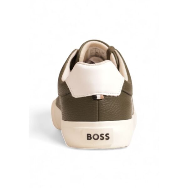 Hugo Boss Green Leather Sneaker - Image 4