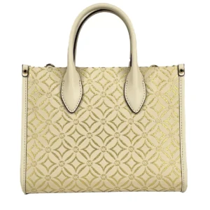 Michael Kors Mirella Small Top Zip Crossbody Tote Bag Creme