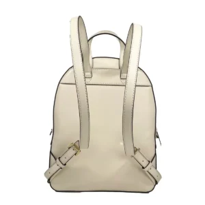 Michael Kors Jaycee Medium Pebble Leather Zip Pocket Backpack Bag Cream