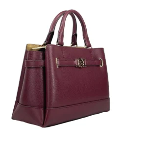 Michael Kors Reed Small Leather Belted Satchel Crossbody Bag Oxblood