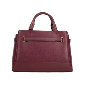 Michael Kors Reed Small Leather Belted Satchel Crossbody Bag Oxblood