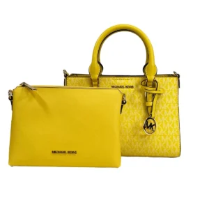 Michael Kors Charlotte 3 in 1 Satchel Bag Crossbody Golden Yellow