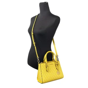 Michael Kors Charlotte 3 in 1 Satchel Bag Crossbody Golden Yellow