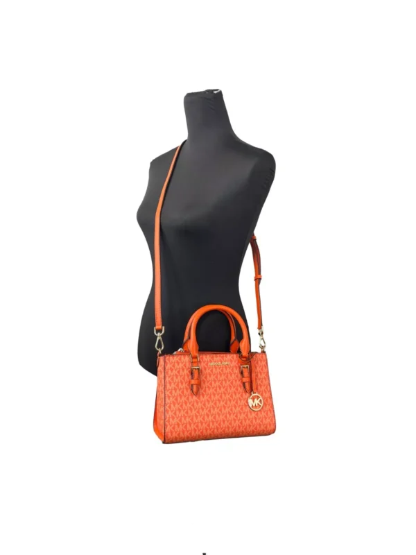 Michael Kors Charlotte 3 in 1 Satchel Bag Crossbody Poppy Orange - Image 2