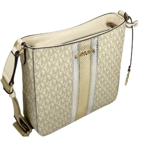 Michael Kors Jet Set Small Messenger Crossbody Bag Pale Gold