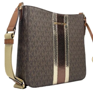 Michael Kors Jet Set Small Messenger Crossbody Bag Brown