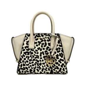 Michael Kors Avril XS Cream Cheetah Satchel Crossbody Bag Purse