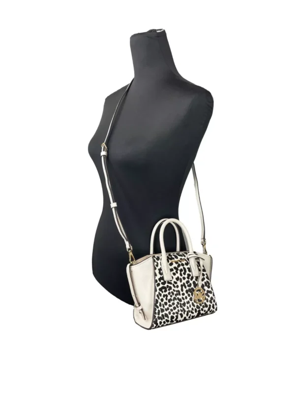 Michael Kors Avril XS Cream Cheetah Satchel Crossbody Bag Purse - Image 3