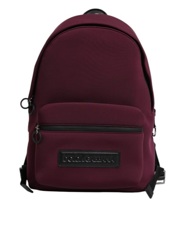 Dolce & Gabbana Burgundy Montreale Tecnico Textile Men Backpack Bag - Image 2