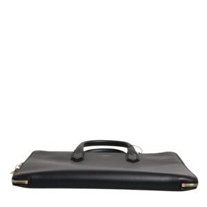 Dolce & Gabbana Black Calfskin Heat Pressed Logo Monreale Briefcase Bag