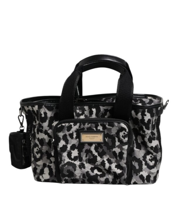 Dolce & Gabbana Multicolor Leopard Print Pet Carry Logo Plaque Bag - Image 2