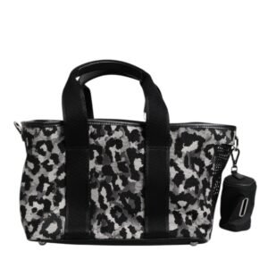 Dolce & Gabbana Multicolor Leopard Print Pet Carry Logo Plaque Bag