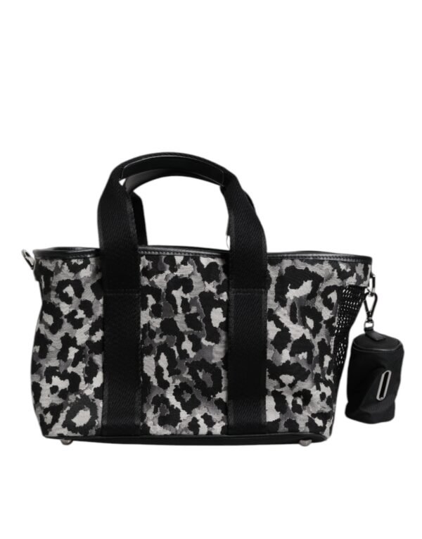 Dolce & Gabbana Multicolor Leopard Print Pet Carry Logo Plaque Bag - Image 4