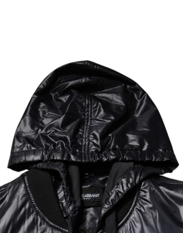 Dolce & Gabbana Black Nylon Hooded Full Zip Blouson Jacket - Image 6