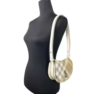 Burberry Mini Check Rocking Horse Crossbody Bag Purse