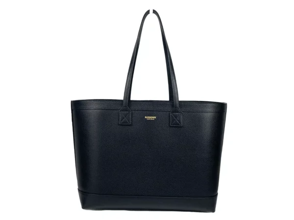 Burberry Medium Grainy Leather Black Tote Bag Purse - Image 3