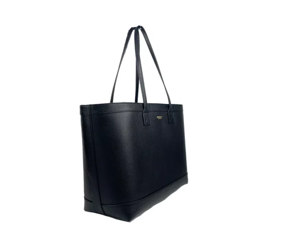 Burberry Medium Grainy Leather Black Tote Bag Purse - Image 5