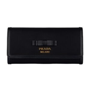 Prada Black Leather Leather Leather Wallet