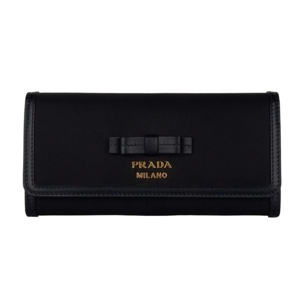 Prada Black Leather Leather Leather Wallet