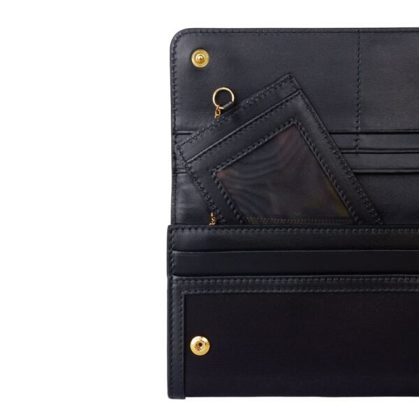 Prada Black Leather Leather Leather Wallet - Image 3