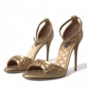 Dolce & Gabbana Crystal Embellished Heel Sandals
