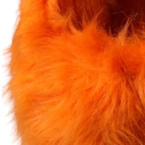 Dolce & Gabbana Orange Faux Fur Whole Head Wrap Hat