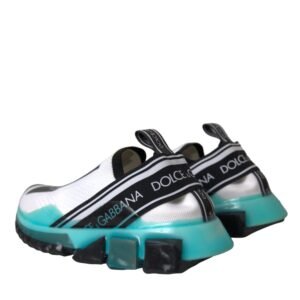 Dolce & Gabbana Black White Blue Slip On Sorrento Sneakers Shoes