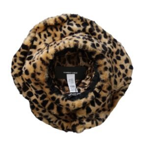 Dolce & Gabbana Brown Leopard Fur Women Bucket Hat